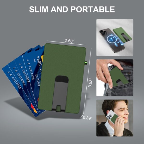 Minimalist Pop up Wallet with Money Clip, All Aluminum Slide Rfid Slim Card Holder - 图片 2